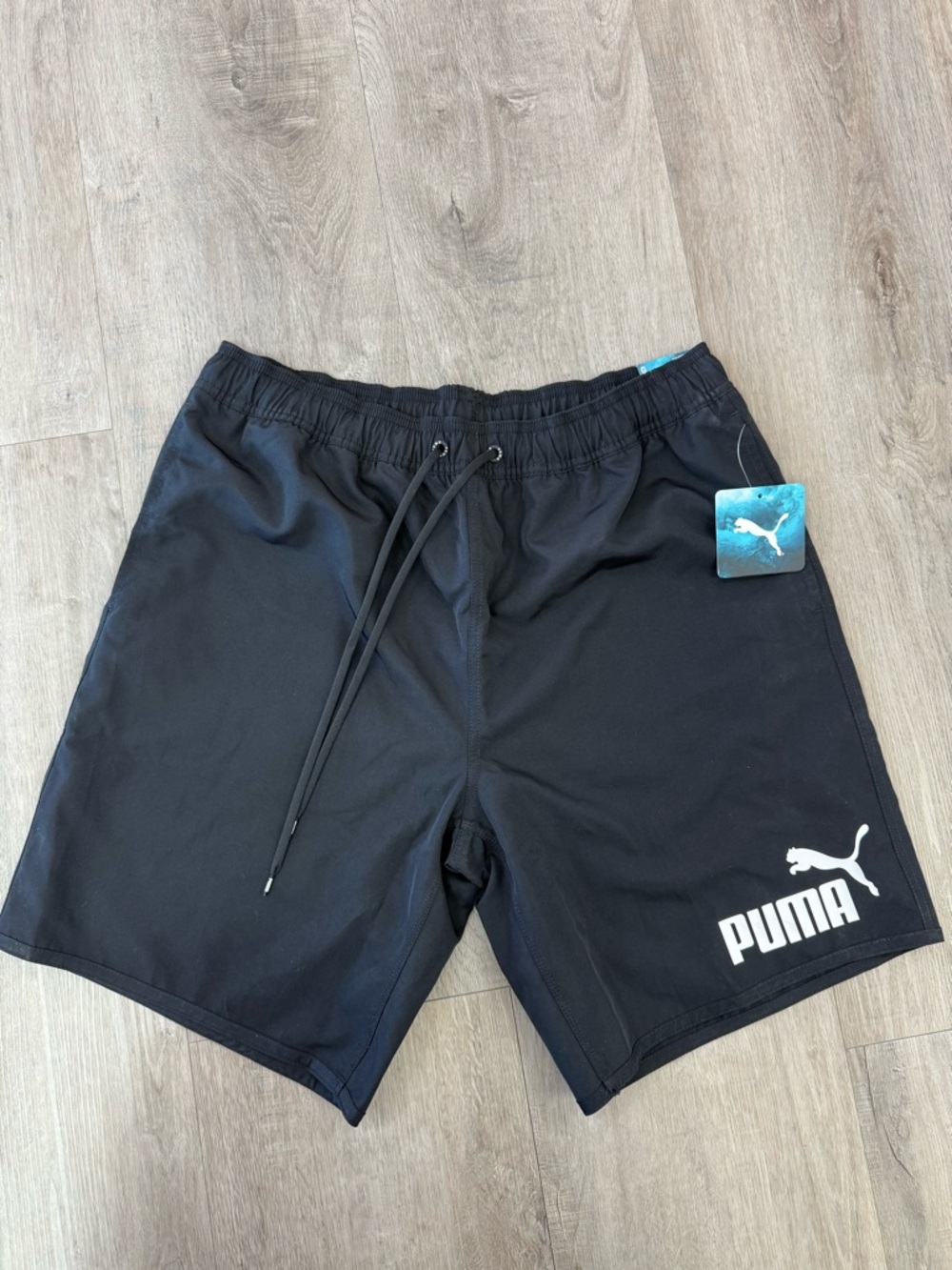 Puma Men’s Black Swim Trunks – Regular Fit